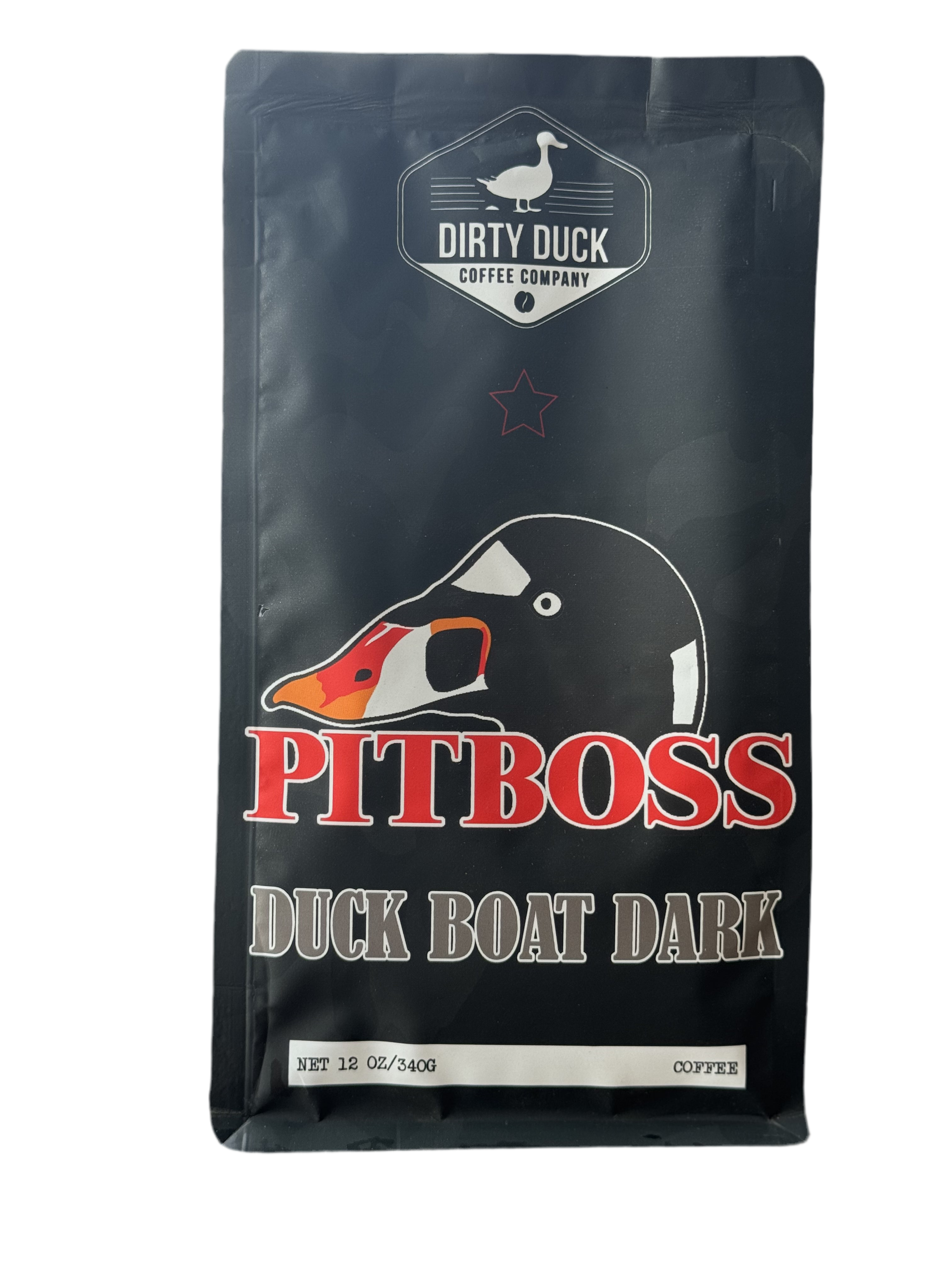 PitBoss Duck Boat Dark Espresso Roast – Dirty Duck Coffee Company